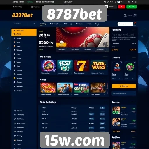 Interface e usabilidade do site 8787bet